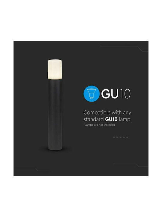 V-TAC Outdoor Floor Lamp Small Post 35W IP54 for GU10 Light Bulb Black