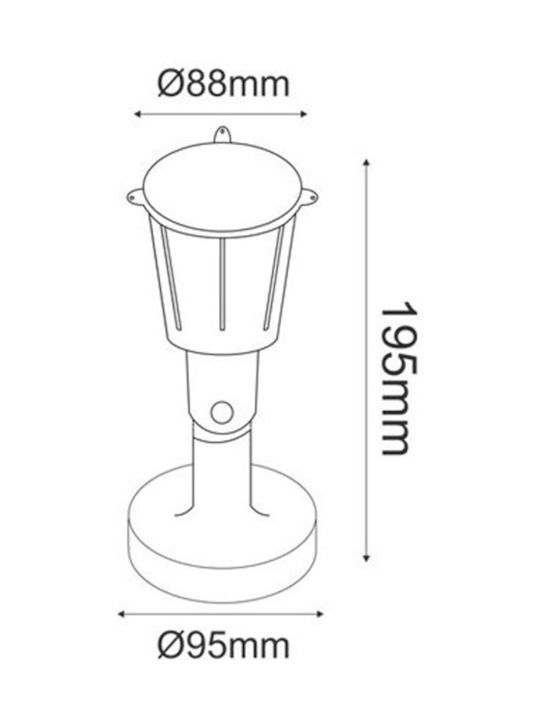 Aca Outdoor Floor Lamp Projektor IP54 for GU10 Bulb Gray