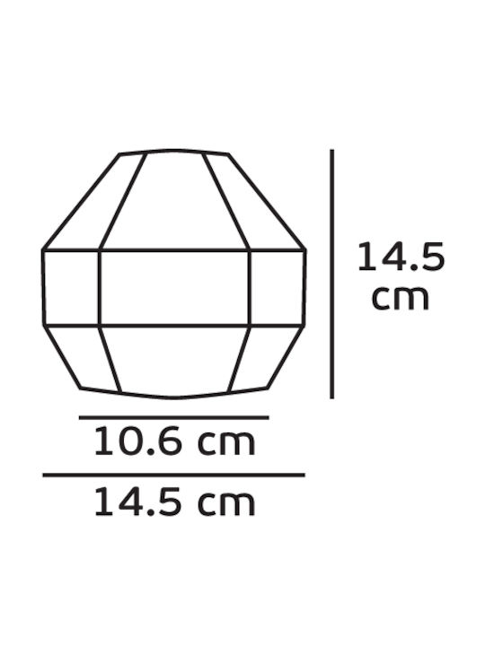 VK Lighting Καπέλο Φωτιστικού 14.5x14.5εκ.