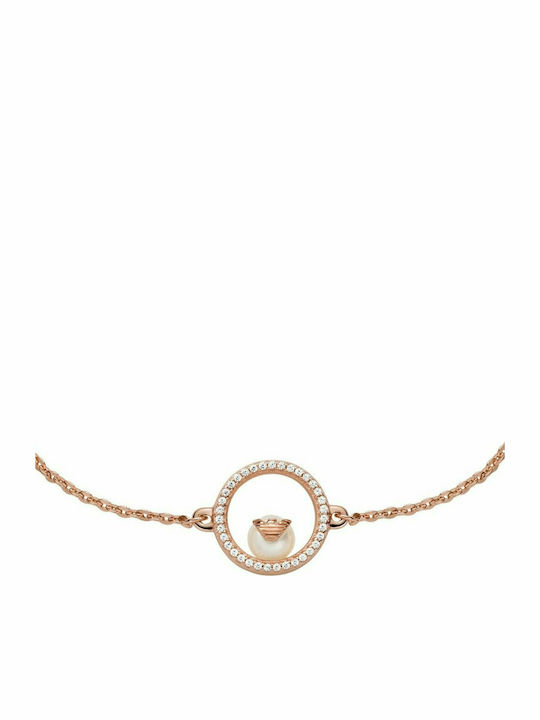 Emporio Armani Bracelet Chain made of Silver Gold Plated with Pearls