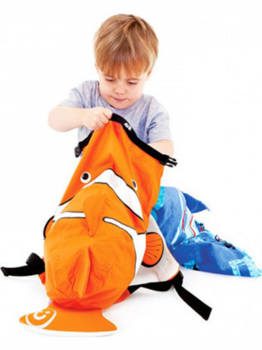 Trunki Clown Fish Σχολική Τσάντα Πλάτης Νηπιαγωγείου σε Πορτοκαλί χρώμα