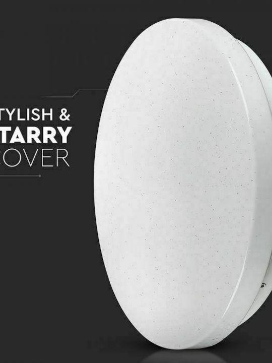 V-TAC Кръгла На открито LED Панел 24W с Топло бяло Светлина 35см.