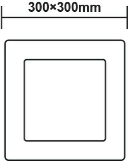 Aca Platz Draußen LED Panel 24W mit Kaltweiß Licht 6500K