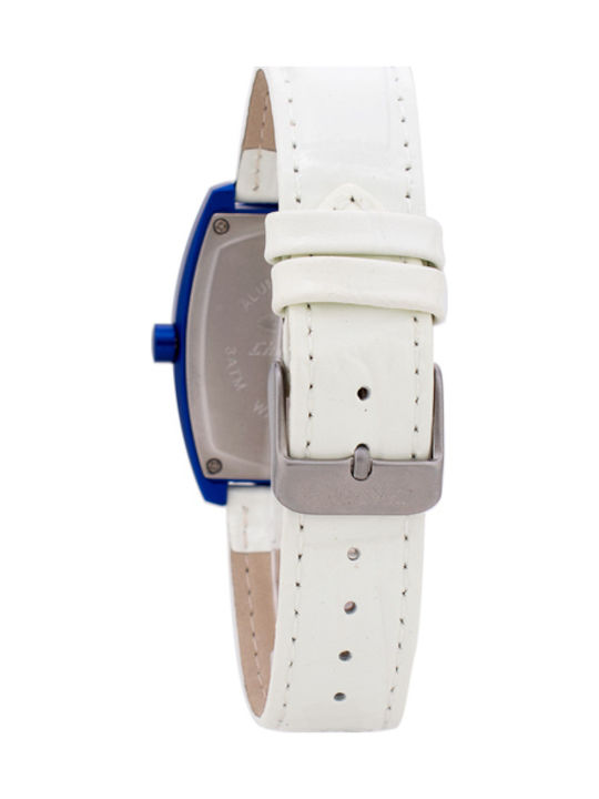 Chronotech Ανδρικό Ρολόι 36mm με Λευκό Δερμάτινο Λουράκι