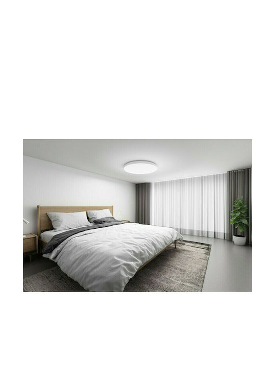 Xiaomi Mi Smart Ceiling Light Στρογγυλό Εξωτερικό LED Panel Ισχύος 32W με Ψυχρό Λευκό Φως 45x45εκ.