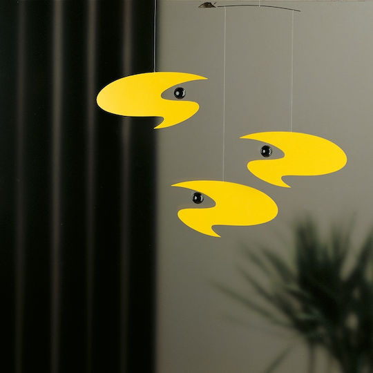 Flensted Mobiles Kinder Dekoratives Zimmermobil Gelb 45εκ.