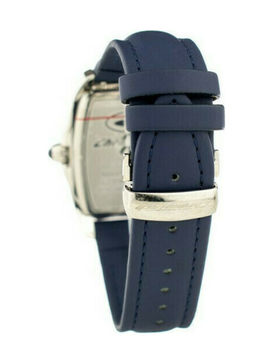 Chronotech Watch Battery with Blue Leather Strap CT7588M-03