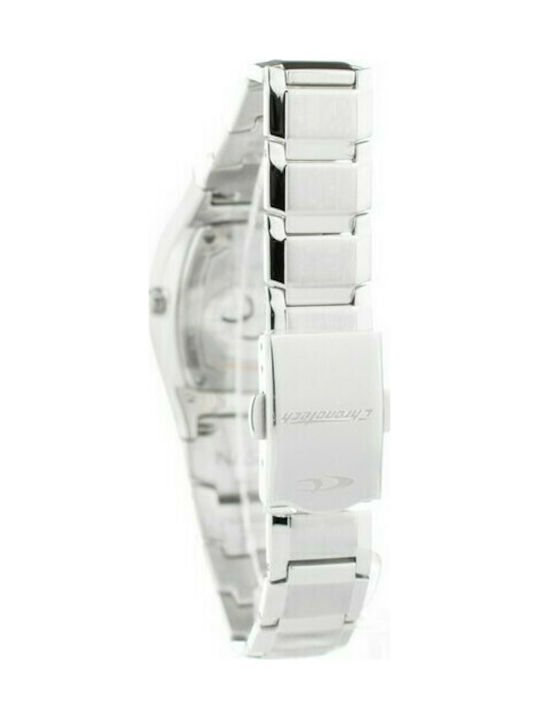 Chronotech Watch Battery with Silver Metal Bracelet CT6281L-12M