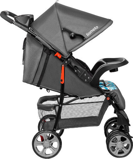Lionelo Emma Plus Cărucior pentru Bebeluși Potrivit de la 6+ Luni Negru 5kg 1656445