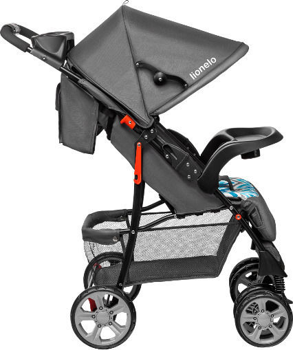 Lionelo Emma Plus Cărucior pentru Bebeluși Potrivit de la 6+ Luni Negru 5kg 1656445
