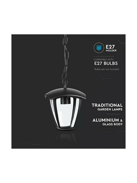 V-TAC Outdoor Hanging Ceiling Light E27 in Black Color 7058