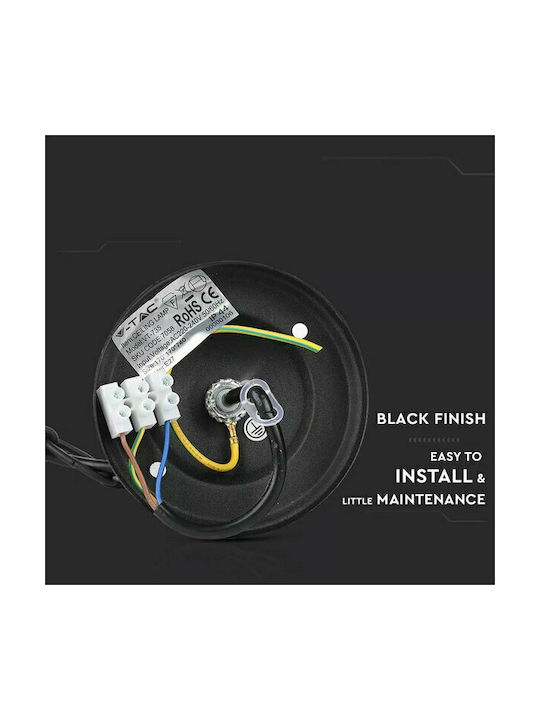 V-TAC Outdoor Hanging Ceiling Light E27 in Black Color 7058