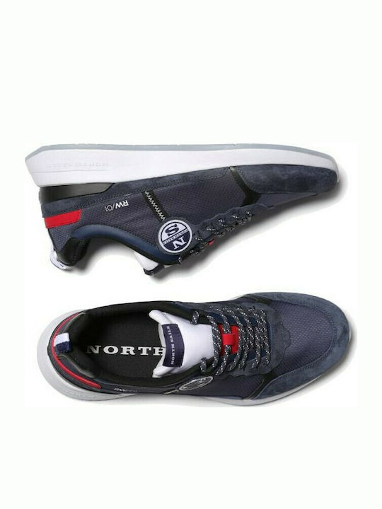 North Sails SNEAKER RW/01 RECYCLE 018 NAVY-BLACK-RED North Sails