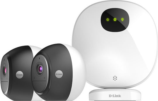 D-Link Σύστημα Παρακολούθησης 2 Ασύρματων Καμερών IP 1080p με Control Hub