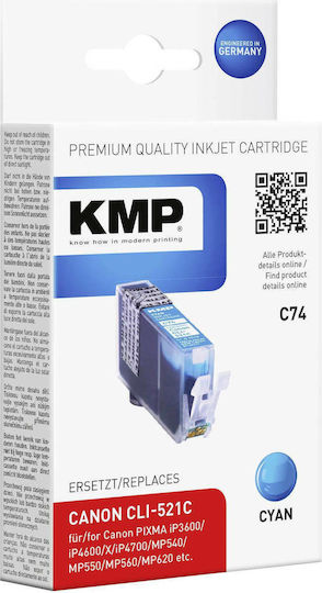 KMP C74 Συμβατό Μελάνι Εκτυπωτή InkJet Canon 9ml Κυανό 1τμχ