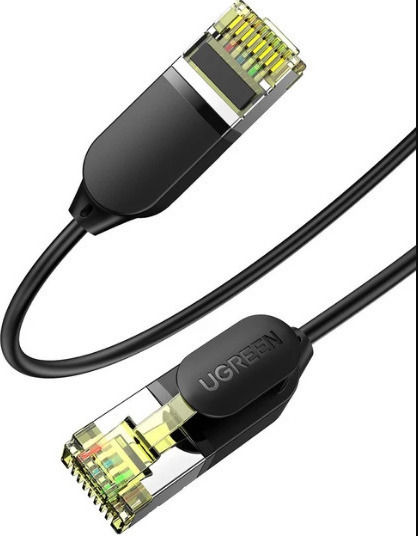 Ugreen U/FTP (STP) Cat.7 (10Gbps) Καλώδιο Δικτύου Ethernet 1.5m Μαύρο