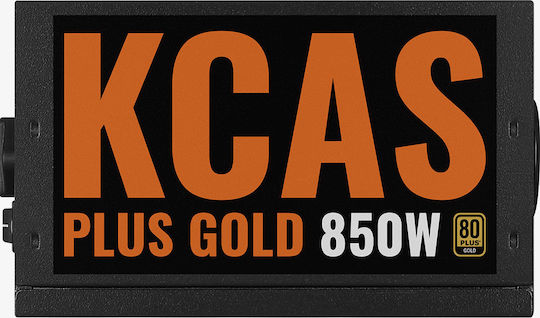 Aerocool Kcas Plus 850W Μαύρο Τροφοδοτικό Υπολογιστή Full Wired 80 Plus Gold