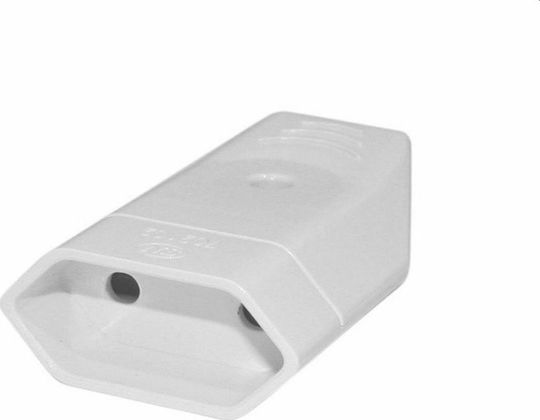 Eurolamp Female Bipolar Plug White
