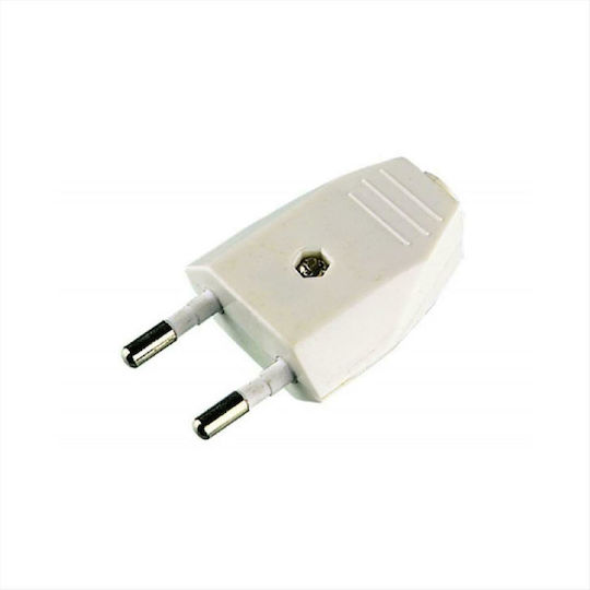 Eurolamp Male Bipolar Plug White