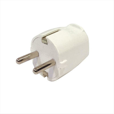 Eurolamp Male Schuko Plug White