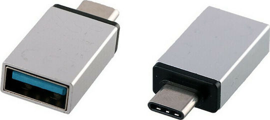 NSP Converter USB-C male to USB-A female Silver 1pcs