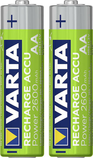 Varta Recharge Accu Power Επαναφορτιζόμενες Μπαταρίες AA Ni-MH 2600mAh 1.2V 2τμχ