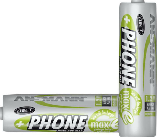 Ansmann Phone Rechargeable Battery AA Ni-MH 800mAh 1.2V 2pcs