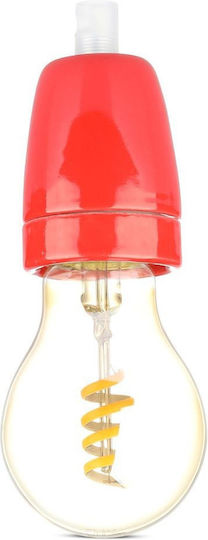 V-TAC VT-799 Socket Extension for Socket E27 in Red color Set 1pcs 3799
