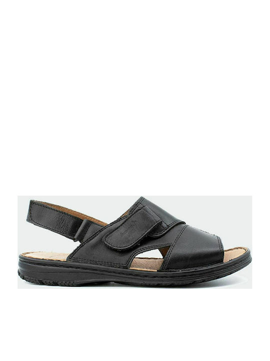 Boxer 17186 Men's Leather Sandals Black