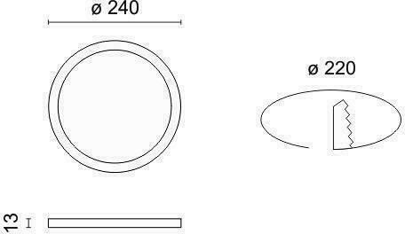 Spot Light Στρογγυλό Χωνευτό LED Panel 24W με Ψυχρό Λευκό Φως 6000K 24εκ.