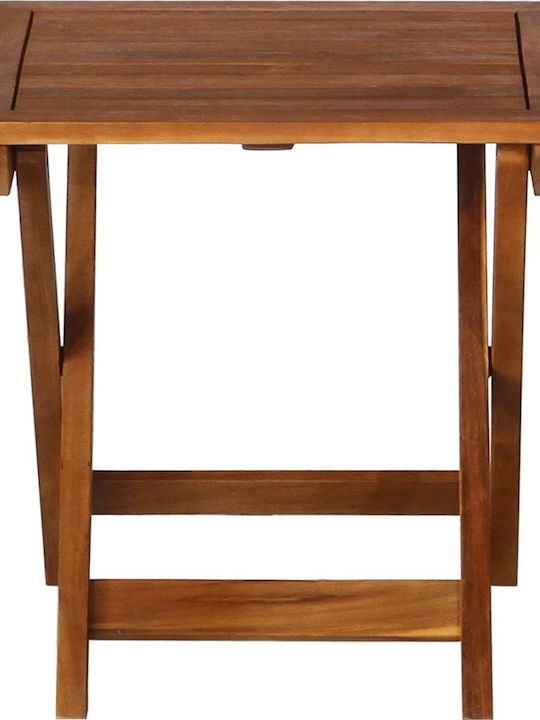 Șezlong Din Lemn Maro Set Cu Masă 3 Buc 184x55x64cm