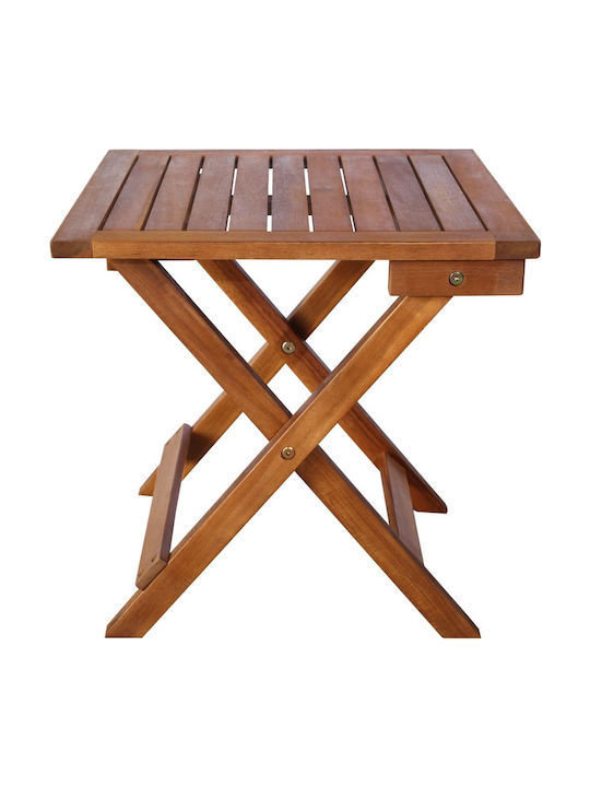 Șezlong Din Lemn Maro Set Cu Masă 3 Buc 184x55x64cm
