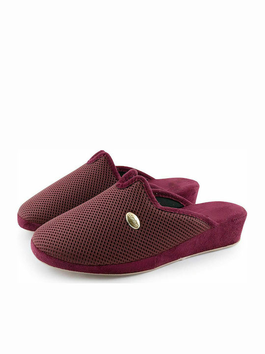 B-Soft Anatomic Women's Slippers In Burgundy Colour