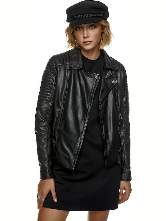 Bonita Γυναικείο Biker Jacket Μαύρο