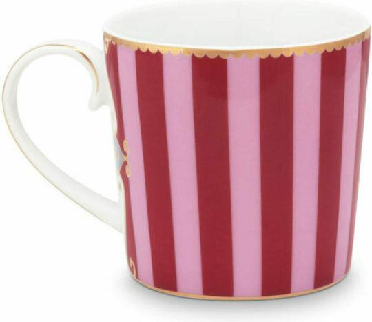 PiP Studio Love Birds Medallion Stripes Κούπα από Πορσελάνη Red-Pink 150ml PiP Studio Love Birds Medallion Stripes Κούπα από Πορσελάνη Red-Pink 150ml