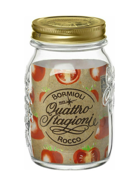 Bormioli Rocco Quatro Stagioni Βάζο Γενικής Χρήσης με Καπάκι Γυάλινο Διάφανο 500ml