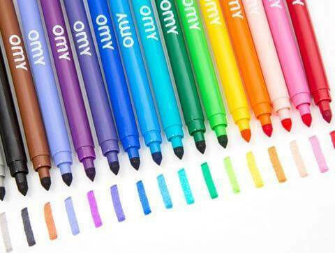 Omy Washable Drawing Markers Double Tip Set 16pcs