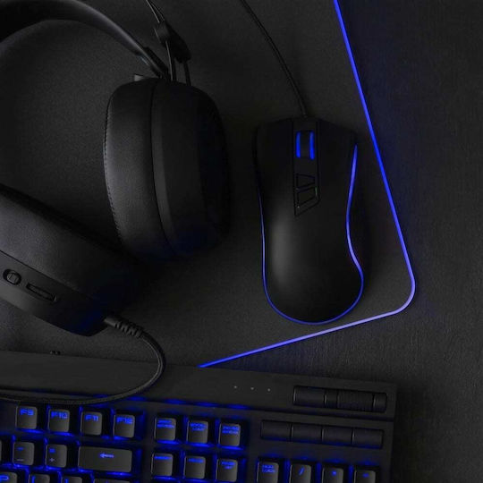 Manhattan Gaming Mouse Pad XXL (800mm) με RGB Φωτισμό Μαύρο