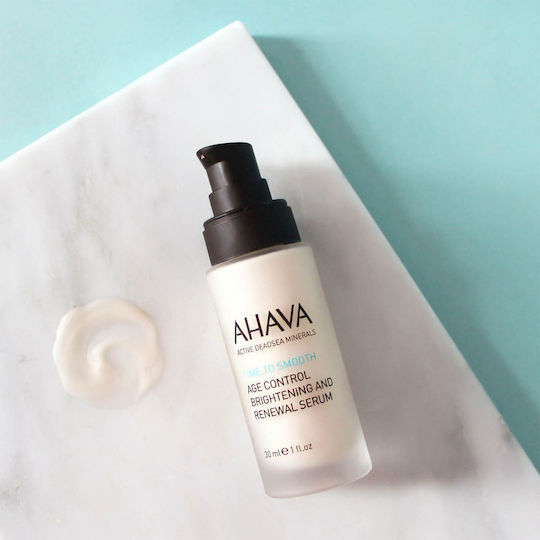 Ahava Time To Smooth Age Control Brightening & Renewal S Moisturizing & Anti-aging Serum Face with Vitamin C & Niacinamide for Radiance & Firming 30ml