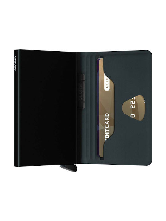 Secrid Bandwallet Tpu Δερμάτινο Ανδρικό Πορτοφόλι Καρτών με Μηχανισμό Slide Μαύρο