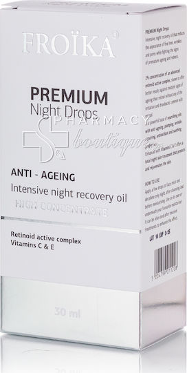Froika Premium Night Anti-Aging Serum Gesicht mit Vitamin C & Vitamin E für Strahlkraft & Revitalisierung 30ml