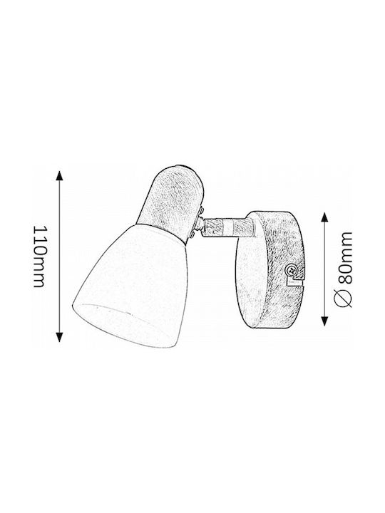 Rabalux Soma Einzel Spot mit Fassung E14 in Braun Farbe