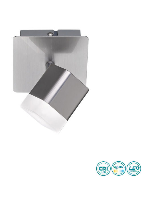 Trio Lighting Roubaix Single LED Spot in Silver Color