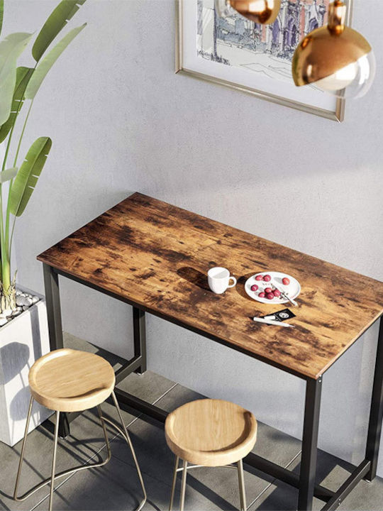 Table Bar Wooden with Metal Frame 120x60x90cm