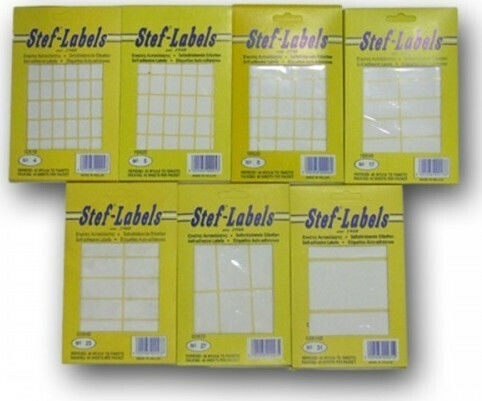 Stef Labels Small Adhesive Labels in White Color 50x72mm
