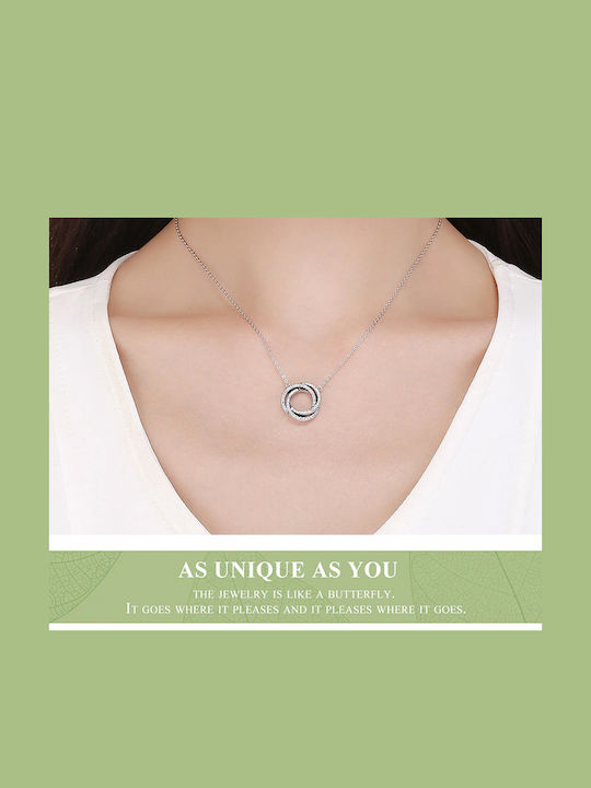 Bamoer Necklace from Silver with Zircon