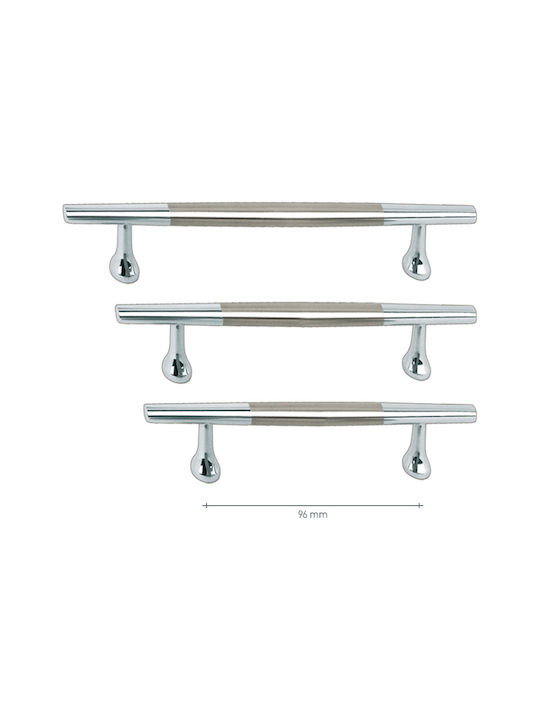 Viometale 05.49 Mâner Mobilier din Metal Matt Nickel Φ96mm (Distanța între Centre 96mm) 1buc Viometale 05.49 Mâner Mobilier din Metal Matt Nickel Φ96mm (Distanța între Centre 96mm) 1buc