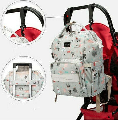 Diaper Bag Beikou Pink - Blue - Mint 25x17x38cm.