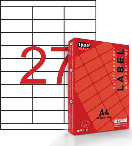 Typotrust 675 Self-Adhesive Rectangular A4 Labels 70x32.12mm