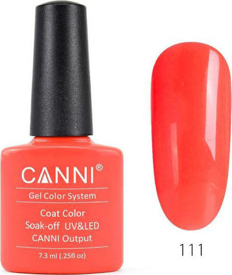 Canni Classic Ημιμόνιμο Βερνίκι Νυχιών 111 Electric Coral 7.3ml